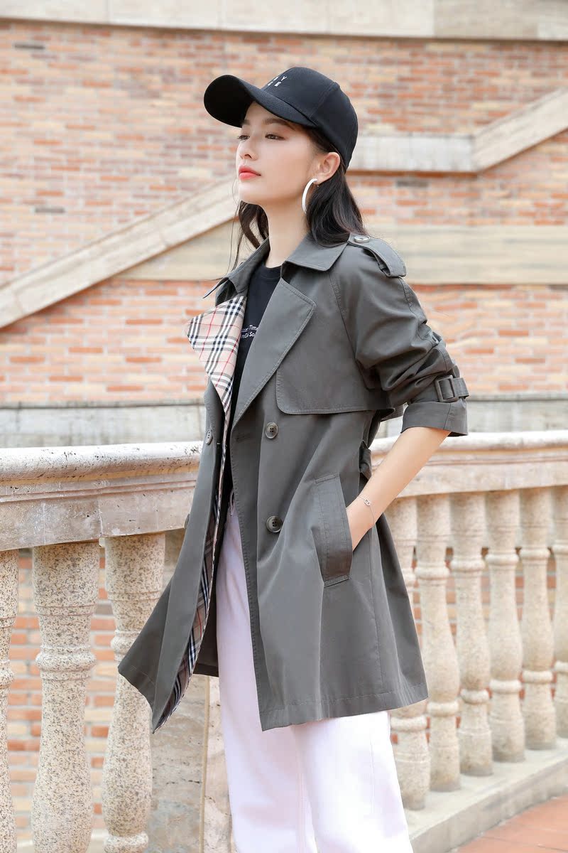 20c07风衣女中长款小个子2020杰菲娜秋季新款百搭气质流行外套春