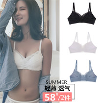 Underwear women without rims gather to adjust the inner womans clothes on the top of the sexy collection of secondary milk suit white thin bra cover