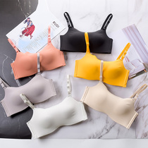 Bandeau underwear No rims anti-walking light gathered thick small chest artifact Chest bra safety ice silk incognito underwear women