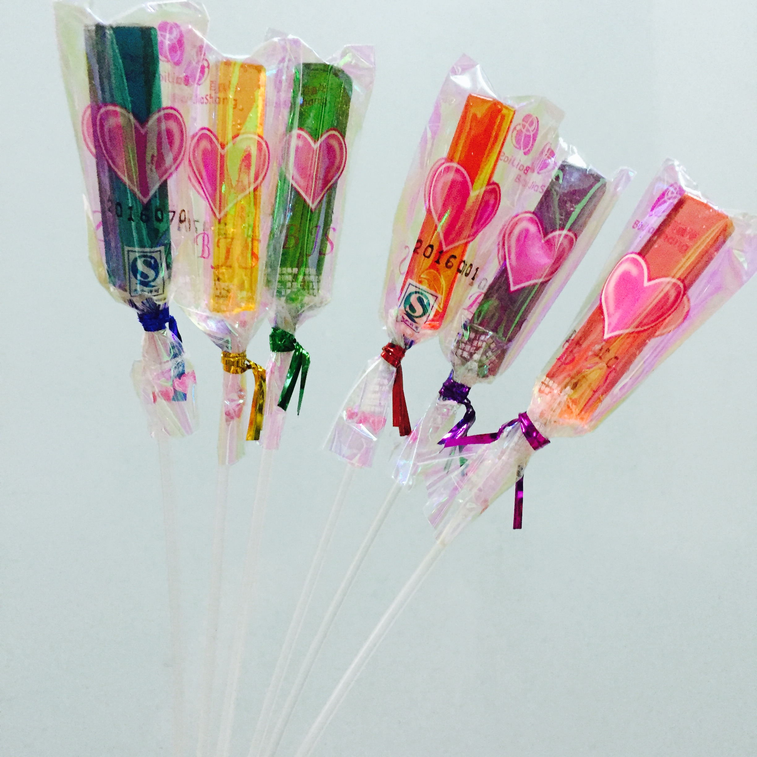 百嘉尚 长杆金条棒棒糖 创意可爱糖果 长棒花束 圣诞节儿童节糖果