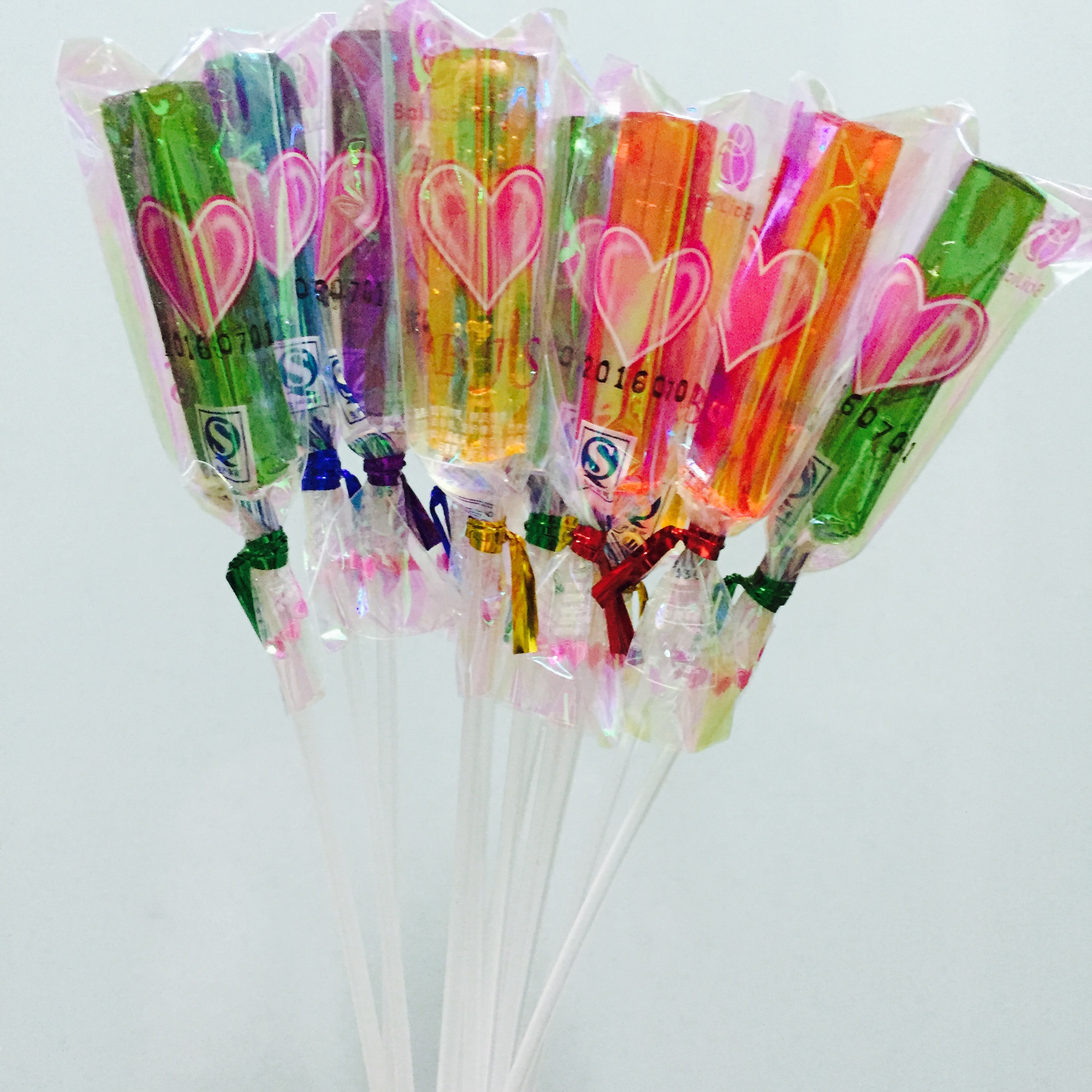 百嘉尚 长杆金条棒棒糖 创意可爱糖果 长棒花束 圣诞节儿童节糖果