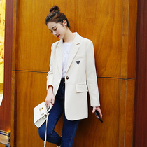 2021 spring new high-end sense fried street small suit jacket female Korean version of the British style casual womens suit top