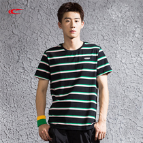 Seki Youth Casual T-shirt Student Striped Short T-shirt 2022 Summer Round Collar Cotton 100 Hitch Classic Short Sleeve Breathable Man