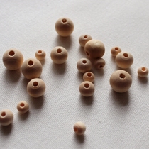 Handmade DIY three-dimensional embroidered round hole small wooden beads