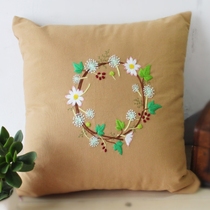 Magic hand-made pillow beginners own embroidered fabric DIY pillow shake sound embroidery material bag