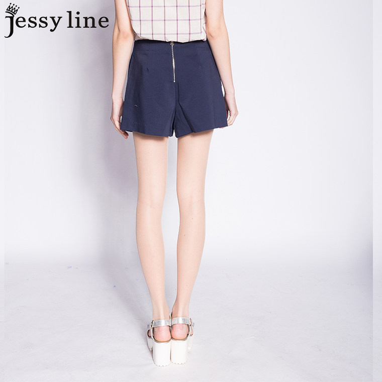 jessy line2015夏装新款 杰茜莱韩版百搭显瘦纯色短裤 女休闲热裤