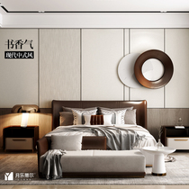 Solid wood wainscoting background wall Whole house living room grille decorative board Chinese modern light luxury wall panel wall skirt customization