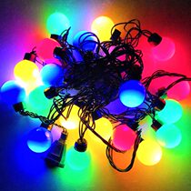 Christmas lights 5 meters 28 large round beads ball LED color light string New Year decorative lights waterproof color lights flashing light string