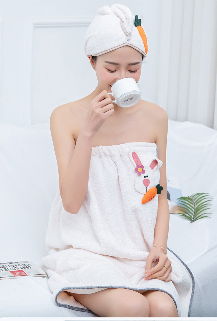 可穿浴裙女抹胸浴巾浴袍女长款纯棉珊瑚绒浴巾家用吸水速干性感