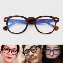 Libelin the same Japanese handmade glasses frame female myopia frame plate retro trendy eye frame black frame tortoiseshell