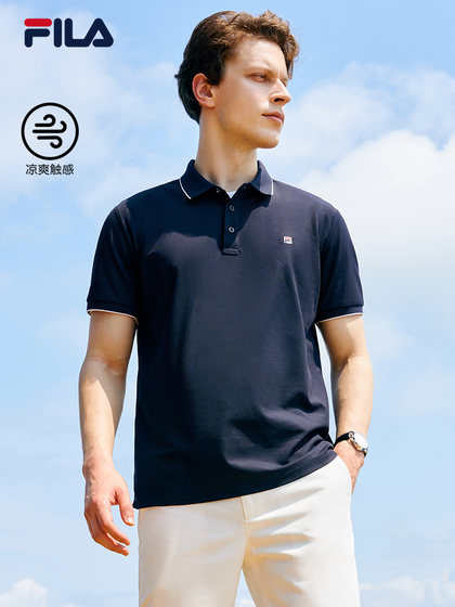 Fila Cool 남자의 짧은팔 폴로 셔츠 여름 새로운 통기 옷장 비즈니스 캐주얼 티셔츠 탑 남자 Fila Cool 남자의 짧은팔 폴로 셔츠 여름 새로운 통기 옷장 비즈니스 캐주얼 티셔츠 탑 남자