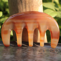 Natural white horns head scraping massage comb dredge the meridians catch scalp crude da chi shu thickened 1~1 2cm