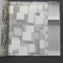 Black and white gray three-dimensional fashion cube exchange space wallpaper KTV background wallpaper hair salon Barber shop wallpaper