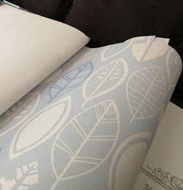 Fresh blue-green small tree leaf wallpaper Mediterranean style childrens room Study full shop clothing store wallpaper