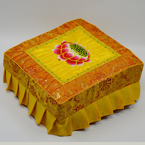 Beat the stool square leather bench worship cushion cushion cushion lotus flower worship stool factory direct sales