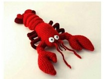 Hot sale lobster crochet illustration crochet handmade DIY wool electronic tutorial Non-finished product without video
