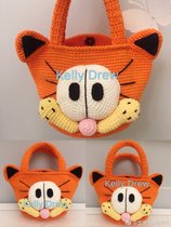 Garfield cute bag crochet illustration crochet DIY wool electronic tutorial non-finished product without video