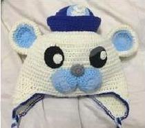 Captain Buck of the underwater small column Ear protection hat doll handmade crochet doll illustration non-finished product