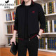 Rich bird 2021 new jacket middle-aged sports suit men two-piece spring and autumn casual dad Rich bird 2021 new jacket middle-aged sports suit men two-piece spring and autumn casual dad