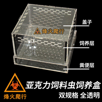 Acrylic feed bug breeding box breadworm yellow mealworm barley worm Jiulong breeding box spawning incubator box