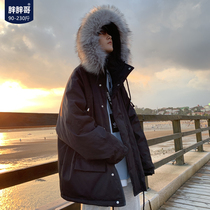 Cotton clothes Tide brand men autumn and winter down cotton clothing Korean trend large size 2021 new cotton padded jacket ins loose coat