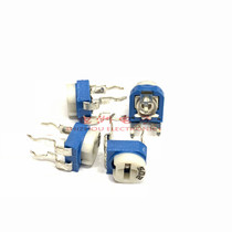 Blue and white horizontal adjustable resistor WH06-2 RM065 resistance 5K-502 blue white horizontal adjustable potentiometer