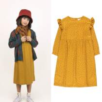Spot Tinycottons 20 Autumn Winter New Pint Yellow Wave Dot Long Sleeve Dress