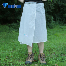 Outdoor waterproof apron snowskirt nylon silicon fabric camping mountaineering men and women portable rain dress super light rain cloth