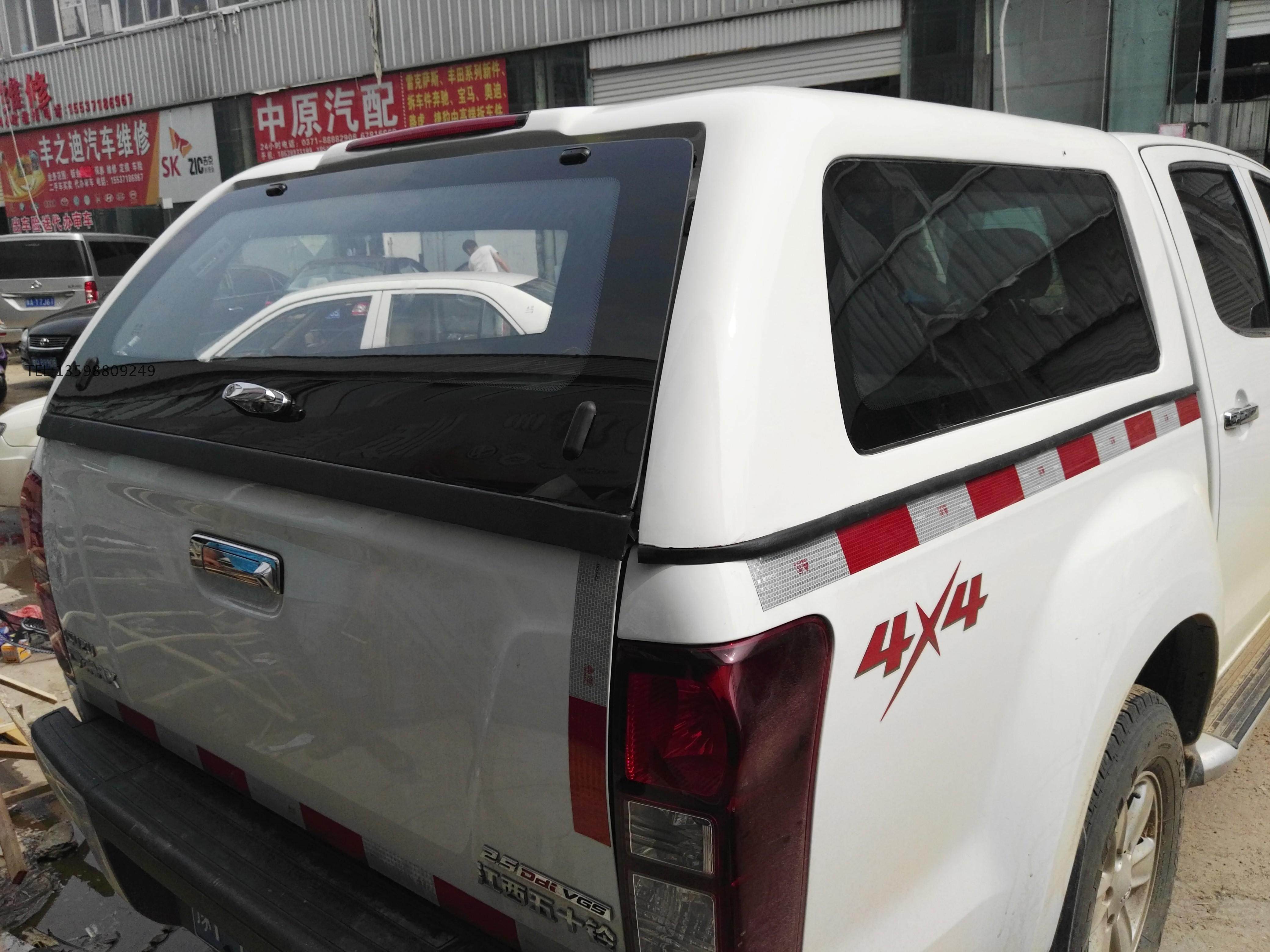 五十铃dmax五十铃瑞迈玻璃钢材质高顶平顶后箱盖后雨棚尾箱盖