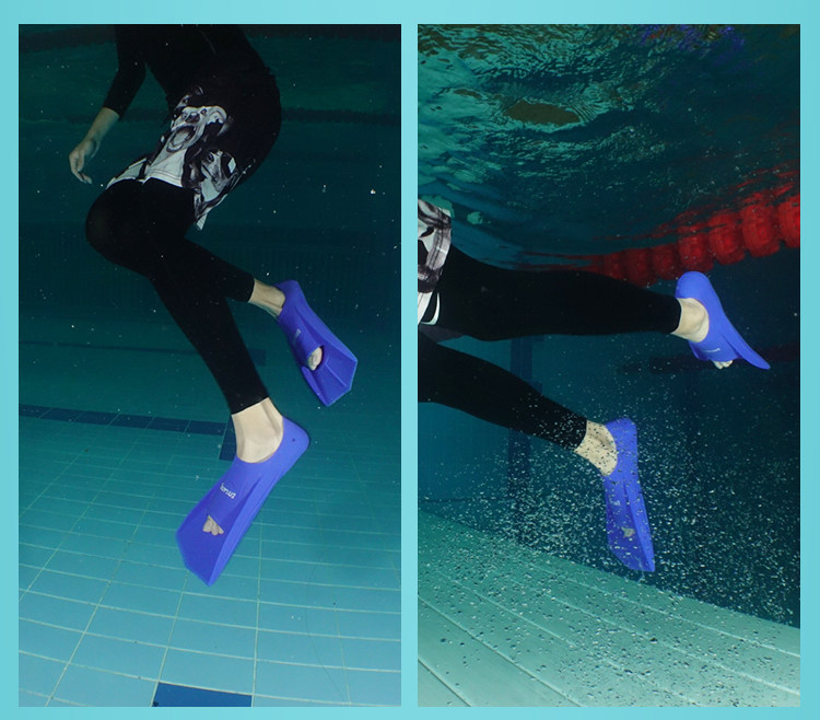 短脚蹼成人游泳潜水浮潜儿童训练蛙泳鸭脚板自由泳硅胶鸭蹼男专业_来