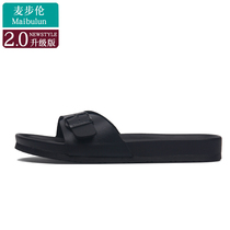 Maibu Lun flat bottom casual one-character men and women with the same slippers wear-resistant summer ins tide wear home bathroom sandals