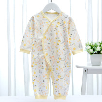 Newborn jumpsuit cotton cartoon spring and autumn baby underwear bottoming warm newborn baby pajamas monk suit