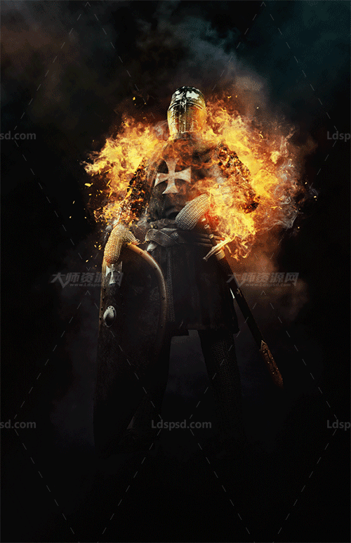 gif animated fire photoshop action