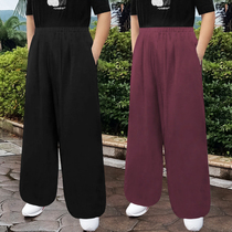 Spring and Autumn Linen Taiji Pants Mens and Womens Loose Balls Morning Trousers Sports Fitness Pants Yoga Pants