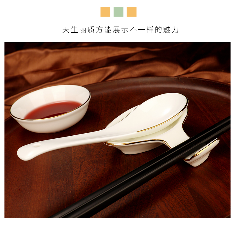 Home pure white ceramic chopsticks chopsticks pillow hotels and high - grade chopsticks rack spoon light key-2 luxury up phnom penh ipads China chopsticks holder
