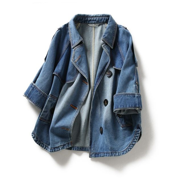 Cocoa's new product denim cotton two-wear sleeve high denim jacket Cocoa's new product denim cotton two-wear sleeve high denim jacket