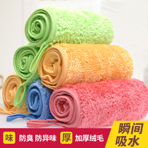 Waterless printed rag absorbent non-losing thickened table furniture rag household kitchen hand towel durable cleaning cloth