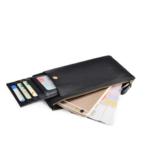 Special offer leather wallet mens long handmade calfskin multi-card slot mens wallet Japanese and Korean wallet soft leather mobile phone bag