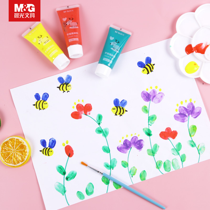 Morning light stationery Finger painting paint Washable art student special toddler baby painting graffiti painting set