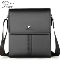 Art Ley Kangaroo Masculine Bag Genuine Leather Skew Satchel Shoulder Bag Bull Leather Business Briefcase Mens Leather Bag Vertical BACKPACK HANGING BAG