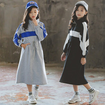 Parent-child mother women 2020 spring dress new girls casual dress children childrens sports long skirt tide