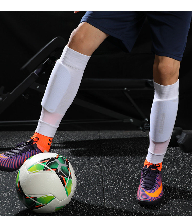 zhida制达 足球袜套长筒护腿板固定套中筒无底袜筒小腿弹力压缩袜