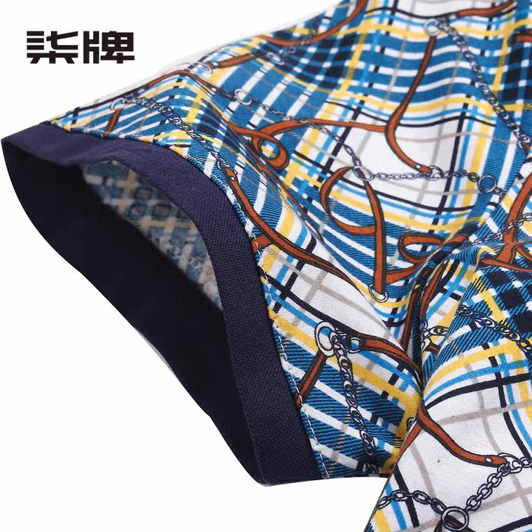 【专柜同款】柒牌男装 2015夏季新品印花纯棉短袖t恤