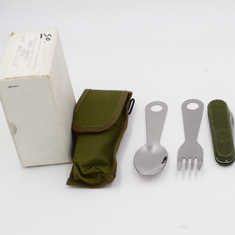 Spanish folding meal knife and fork camping outdoor multifunctional knife and fork spoon three-piece set portable tool