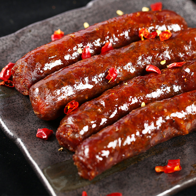 四川正宗麻辣味香肠自制腊肠农家土猪肉手工烟熏咸味腊肠_不打折现价