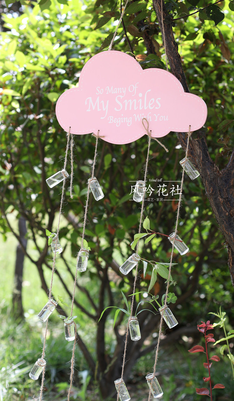 风吟玻璃瓶串风铃装饰挂件吊饰门帘园艺窗台装饰迷你水培绿植森系