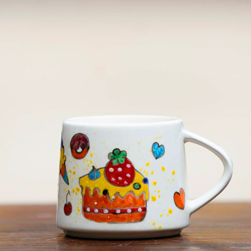 免喷釉素坯陶瓷白坯陶艺diy手工陶吧彩绘后直接烧制釉下彩素胚1