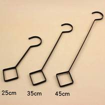 Black flat hook Diamond adhesive hook plating extended garment adhesive hook pants hook bag belt hook clothing store accessories