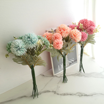 Fake Flower Emulation Flower Living-room Decoration Pendulum Piece Table Tea Table Tabletop Pendulum Flowers Dry Bouquet Floral Art Supplies Interior Furnishing