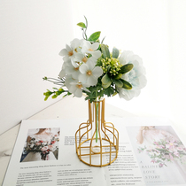 Living Room Tea Table Emulation Floral Potted Plant Swing Piece Home Interior Dining Room Table Furnishing Eurostyle Bouquet Decoration Plastic Fake Flowers